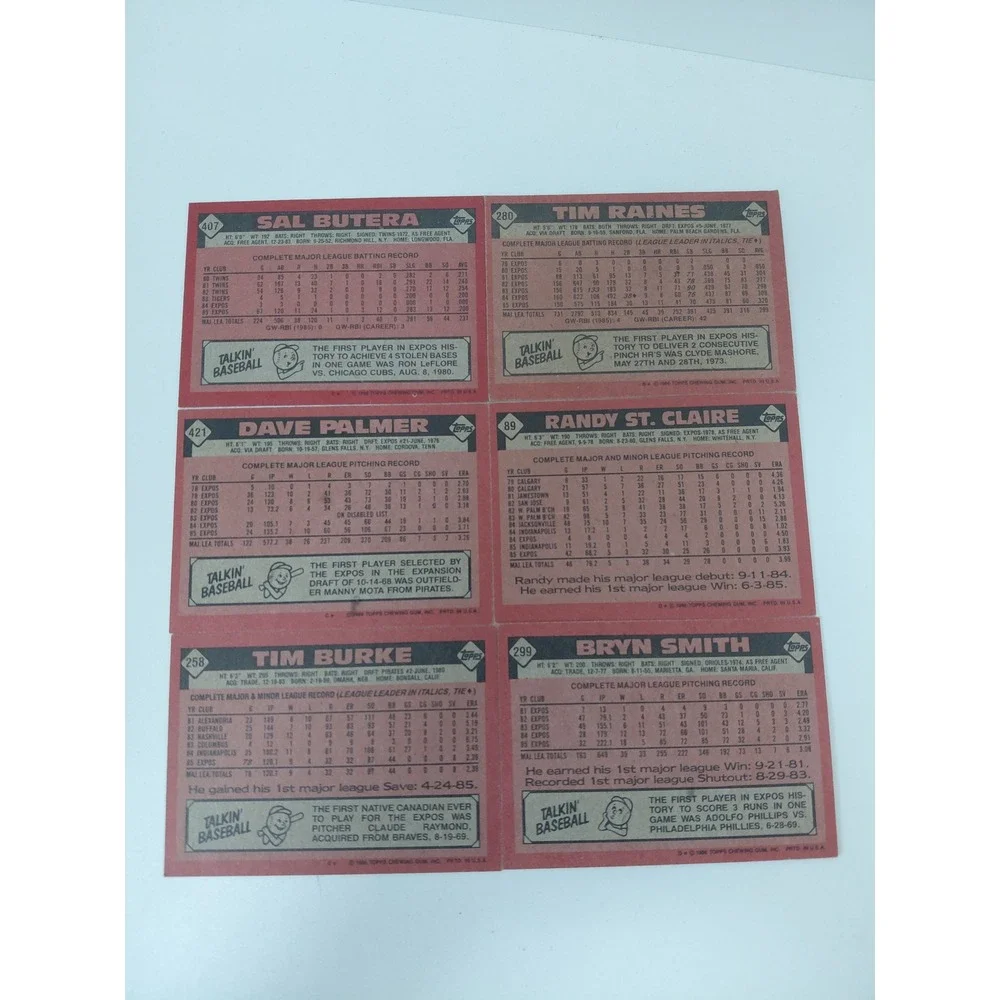 Topps 1986 montreal